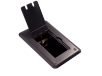 TC10 FLOOR BOX, SATIN BLACK, SELF-TRIMMING, CABLE SLOTS